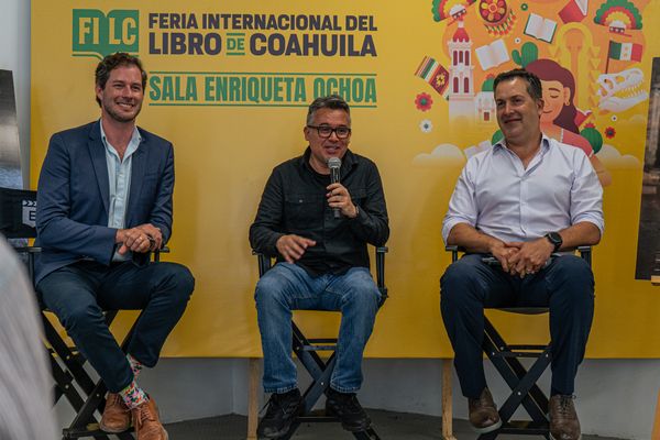 Así vivimos la charla:  Detrás de cámaras de “El Desaire” en la Feria Internacional del Libro Coahuila 2024.